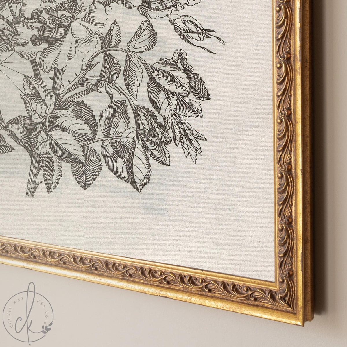 Vintage Flower Print | Framed Botanical Wall Art | N109