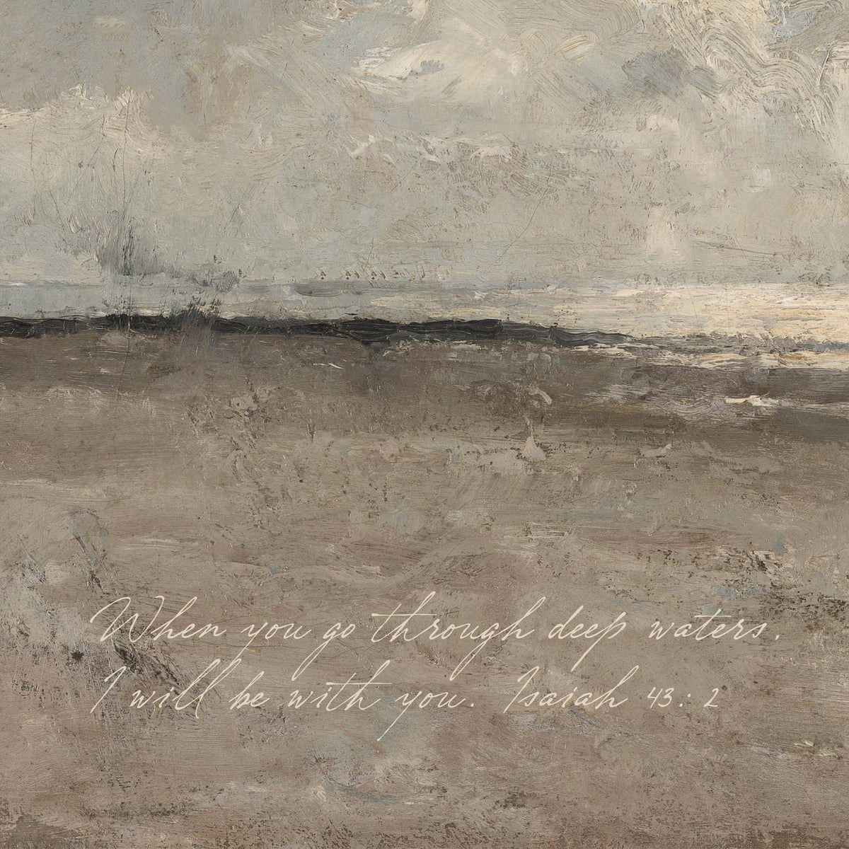 Bible Verse Wall Art | Framed Coastal Painting | Christian Home Decor | N68