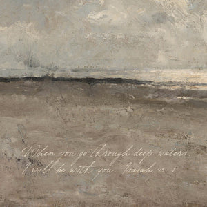 Bible Verse Wall Art | Framed Coastal Painting | Christian Home Decor | N68