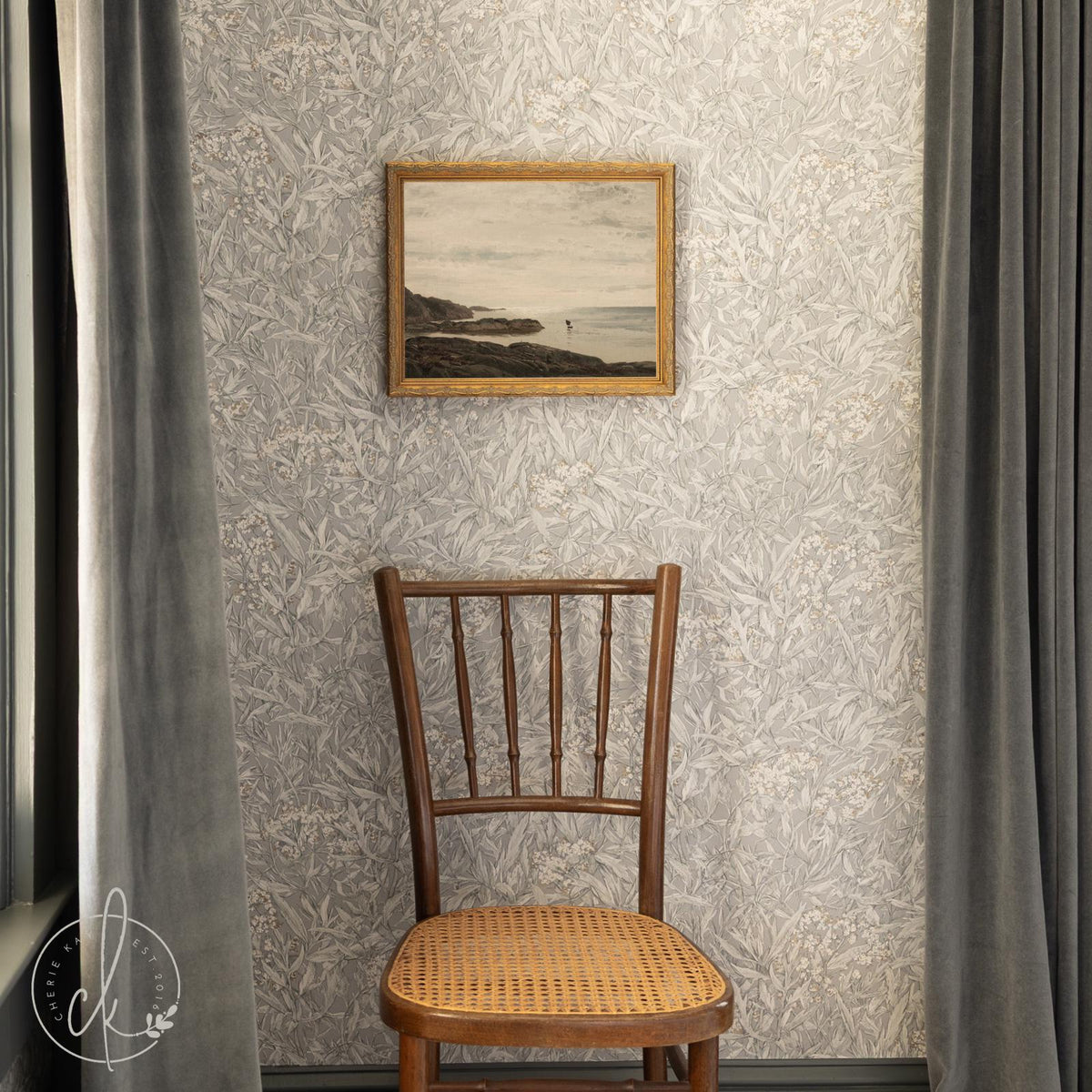 Coastal Landscape Painting | Framed Seascape Wall Art | Neutral Ocean Decor | N16