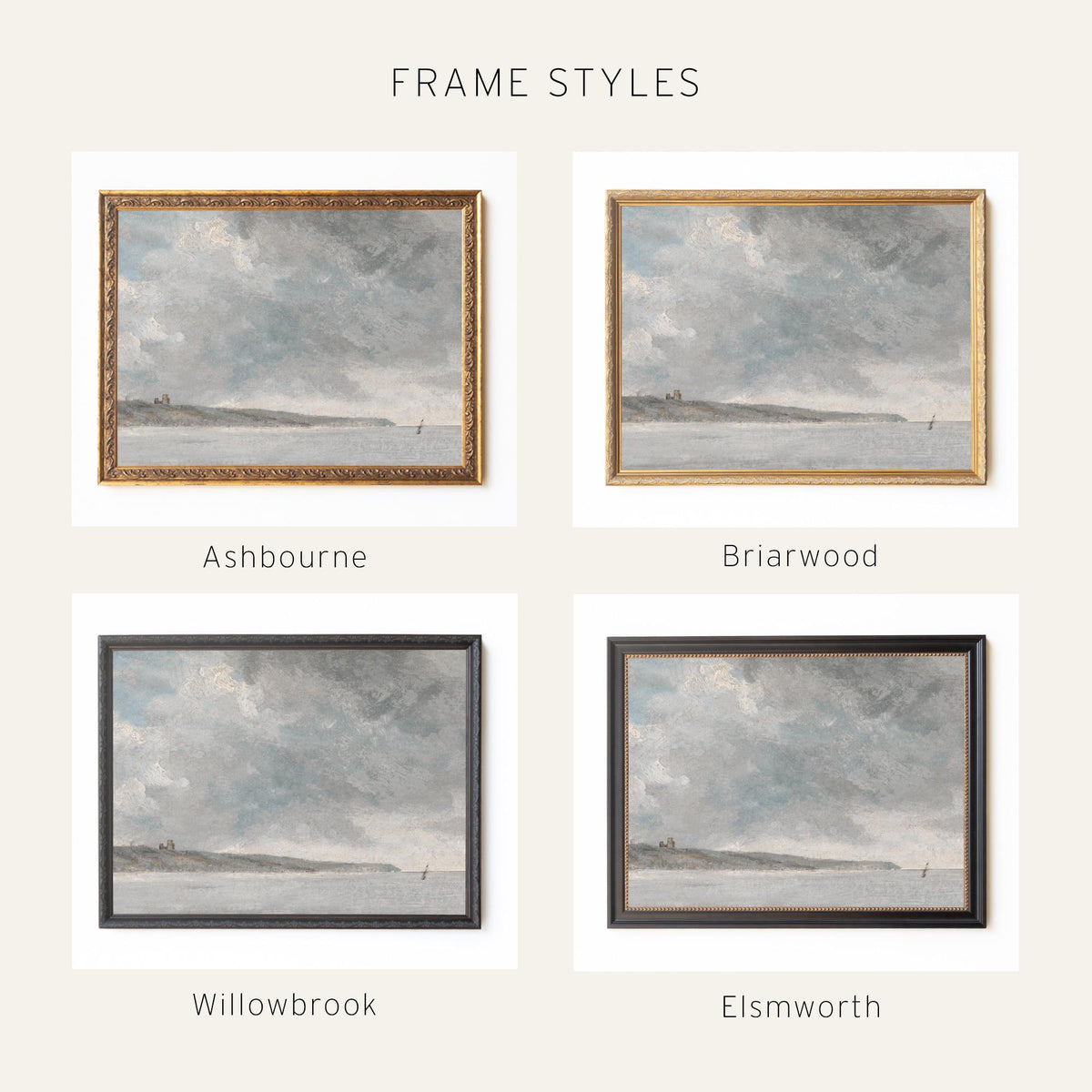 Nautical Wall Decor | Framed Coastal Seascape Painting | N19