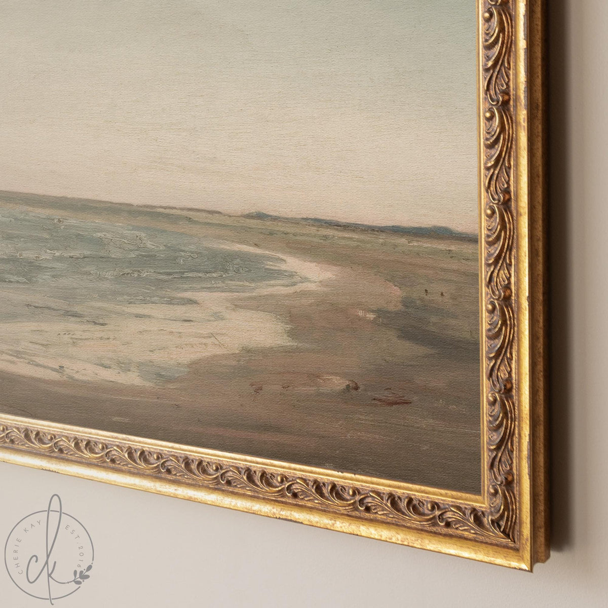 Beach Landscape Painting | Isaiah 43:2 Scripture Wall Art | N20