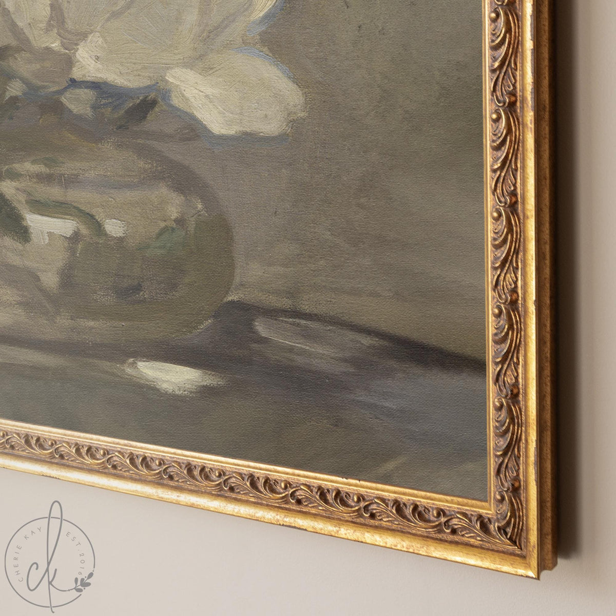 Floral Bouquet Painting | Vintage Framed Wall Art | N195