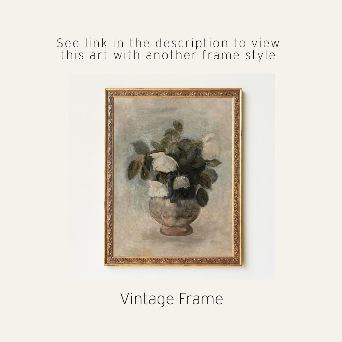 Framed Floral Print | Vintage Botanical Wall Art | N80