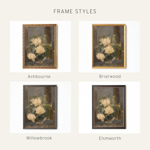Impressionist Floral Art | Framed Gold Oil Painting | N125
