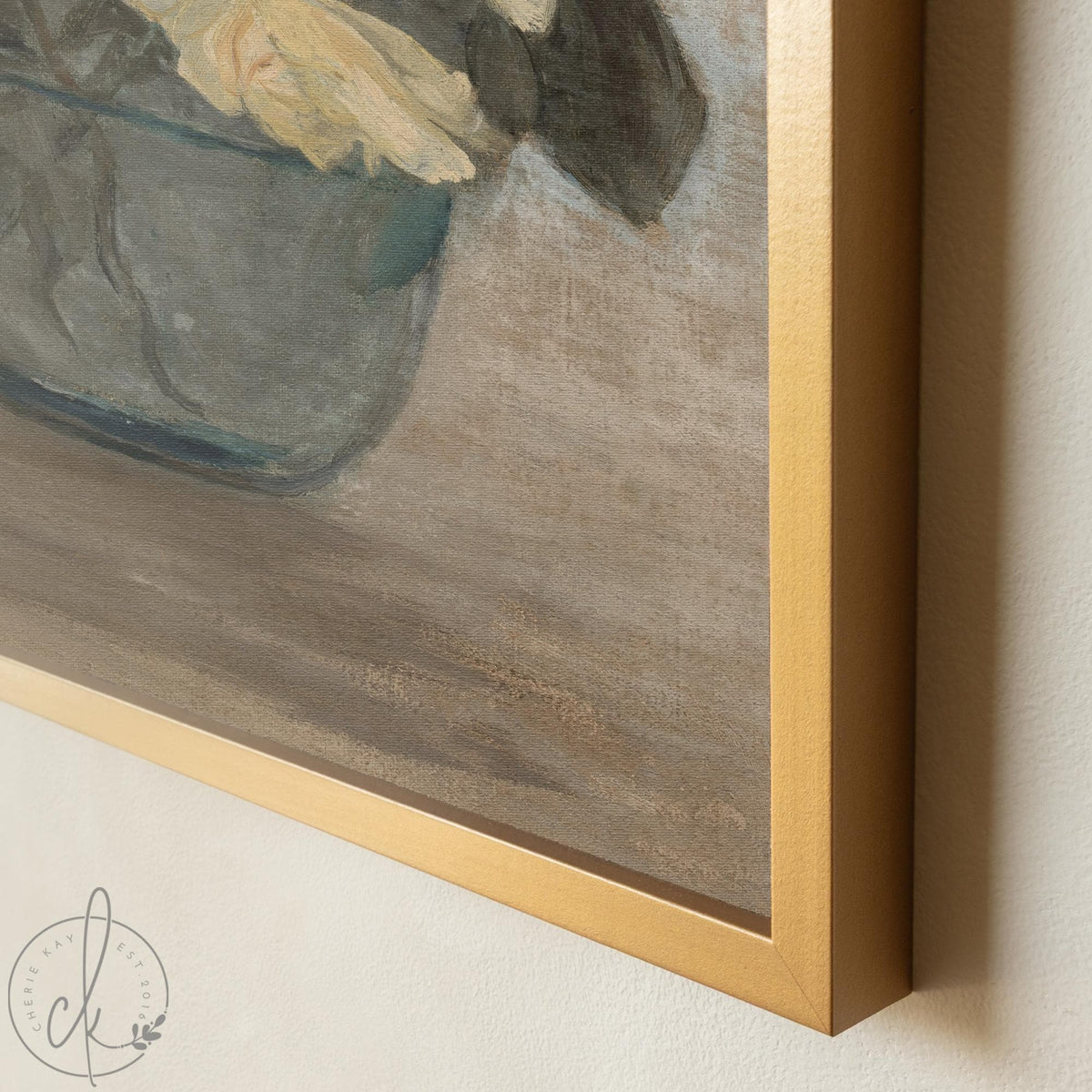 Flower Vase Painting | Framed Floral Canvas Print | N242