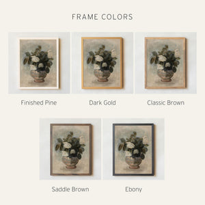 Framed Floral Print | Vintage Botanical Wall Art | N80