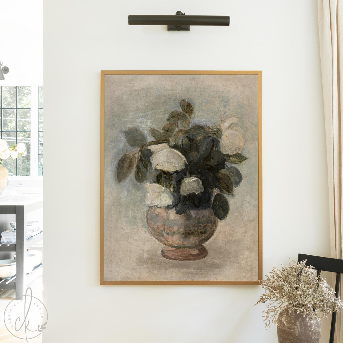 Framed Floral Print | Vintage Botanical Wall Art | N80