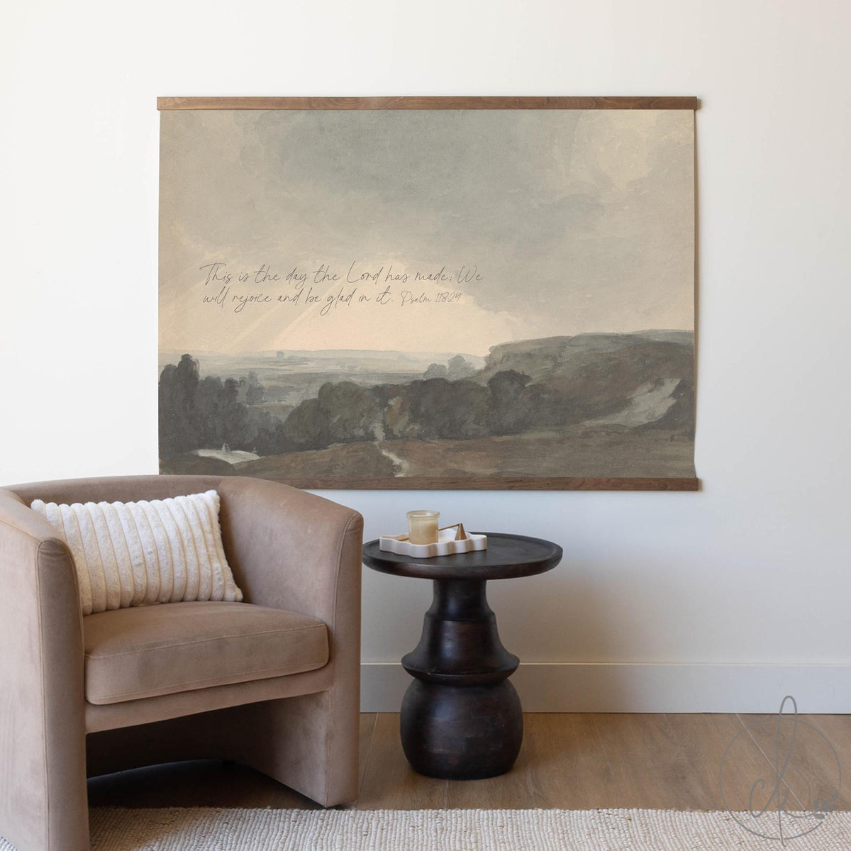 Christian Tapestry | Landscape Wall Hanging | Psalm 118:24 Canvas Art | T85