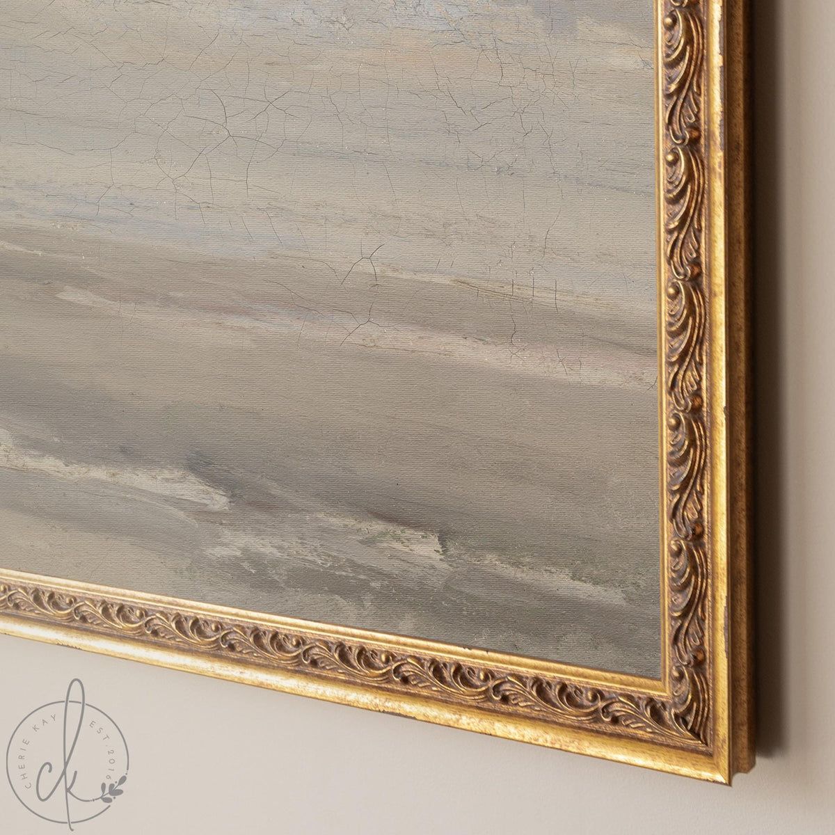 Vintage Coastal Art | Framed Beach Landscape Wall Decor | N11