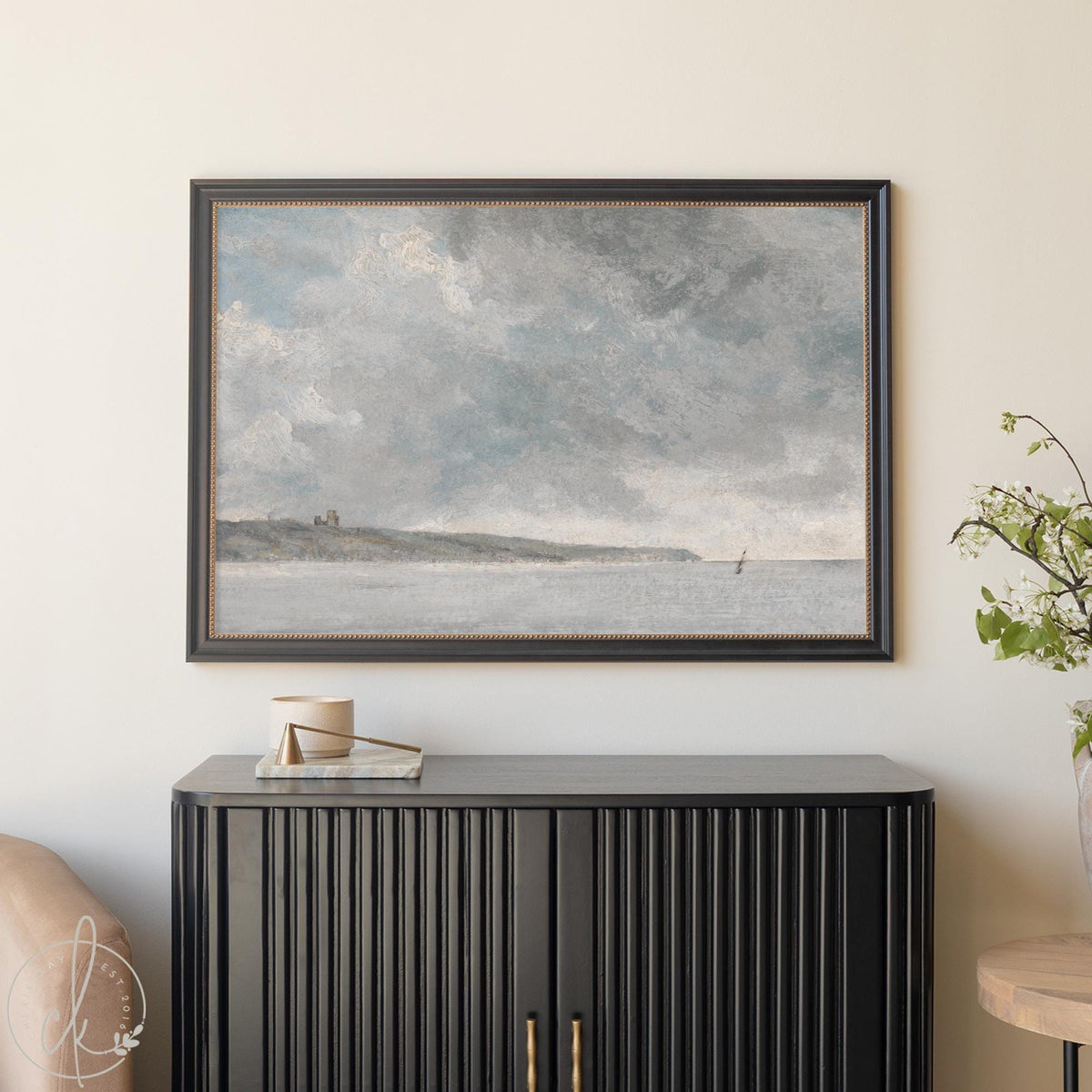 Nautical Wall Decor | Framed Coastal Seascape Painting | N19