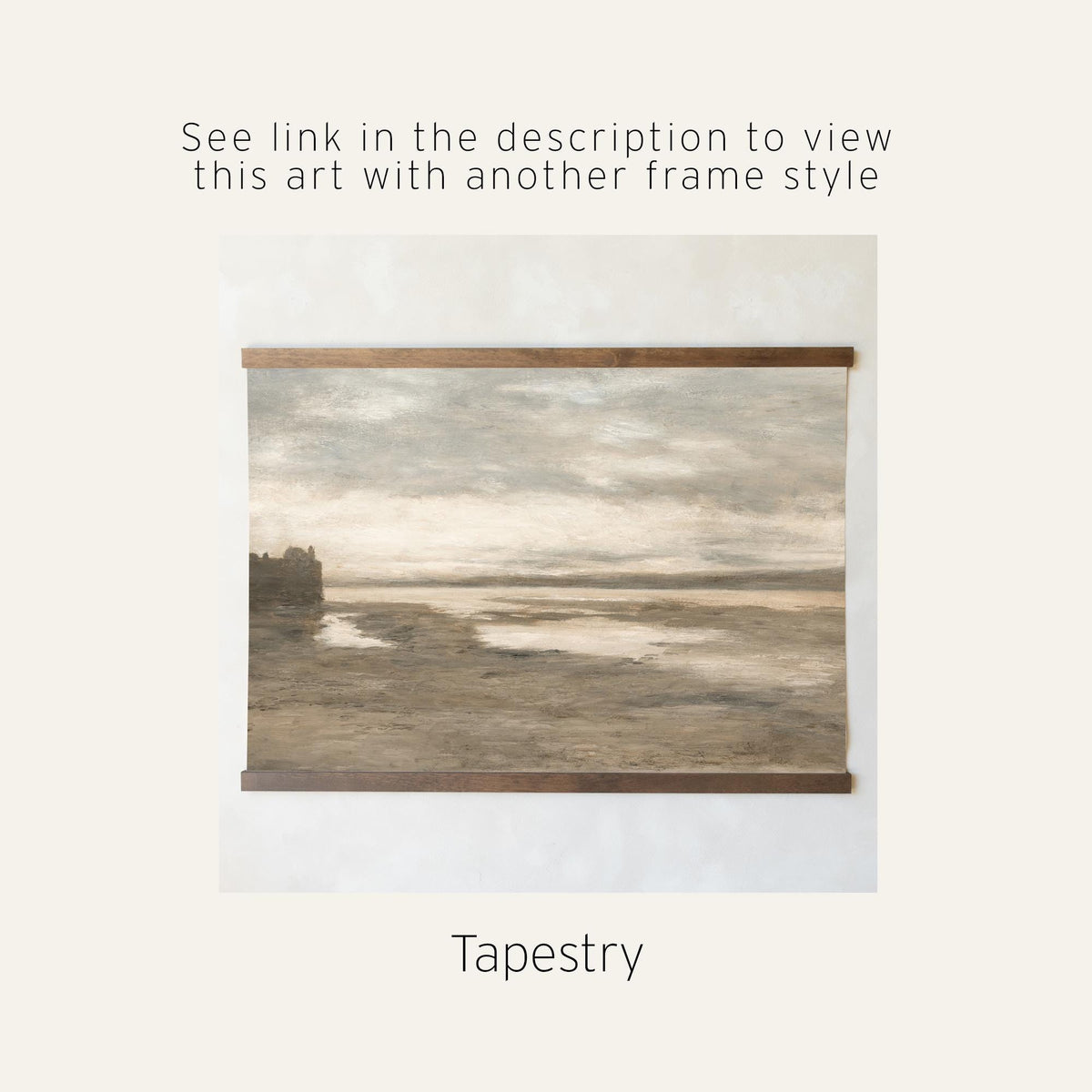 Christian Home Decor | Romans 8:39 Coastal Wall Art | Vintage Gold Framed | N37