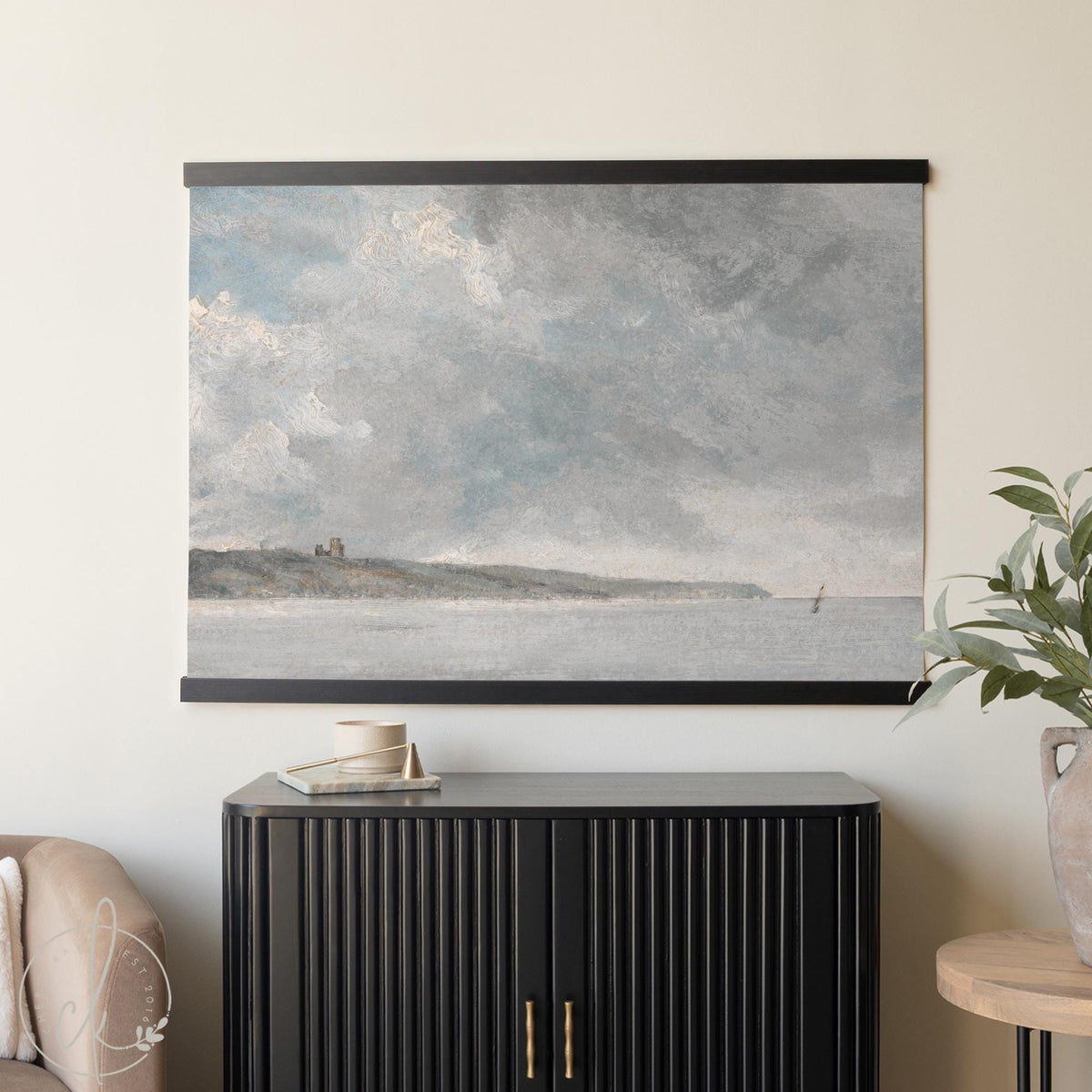Coastal Art | Large Seascape Wall Hanging | Ocean Landscape Canvas Decor | T122