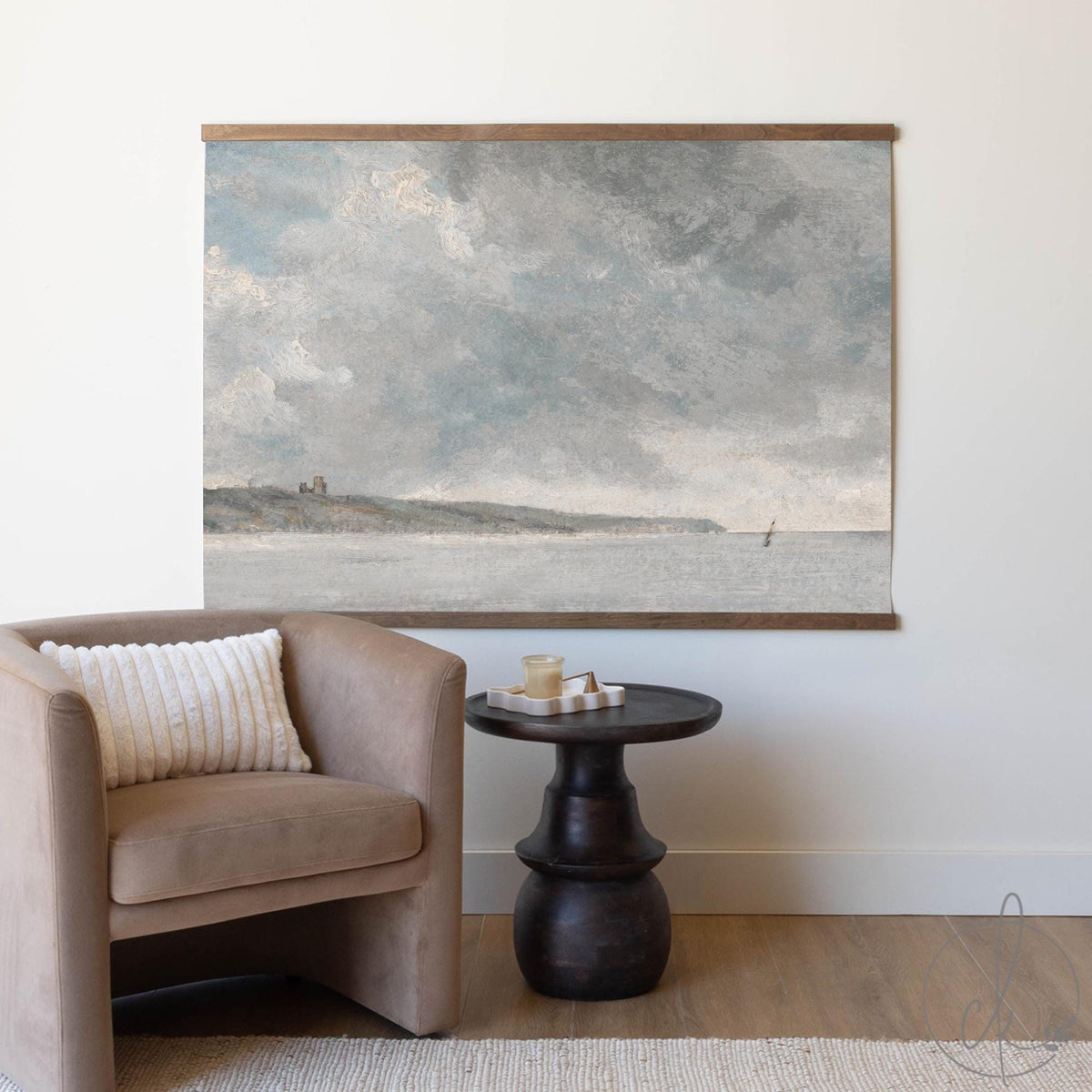Coastal Art | Large Seascape Wall Hanging | Ocean Landscape Canvas Decor | T122