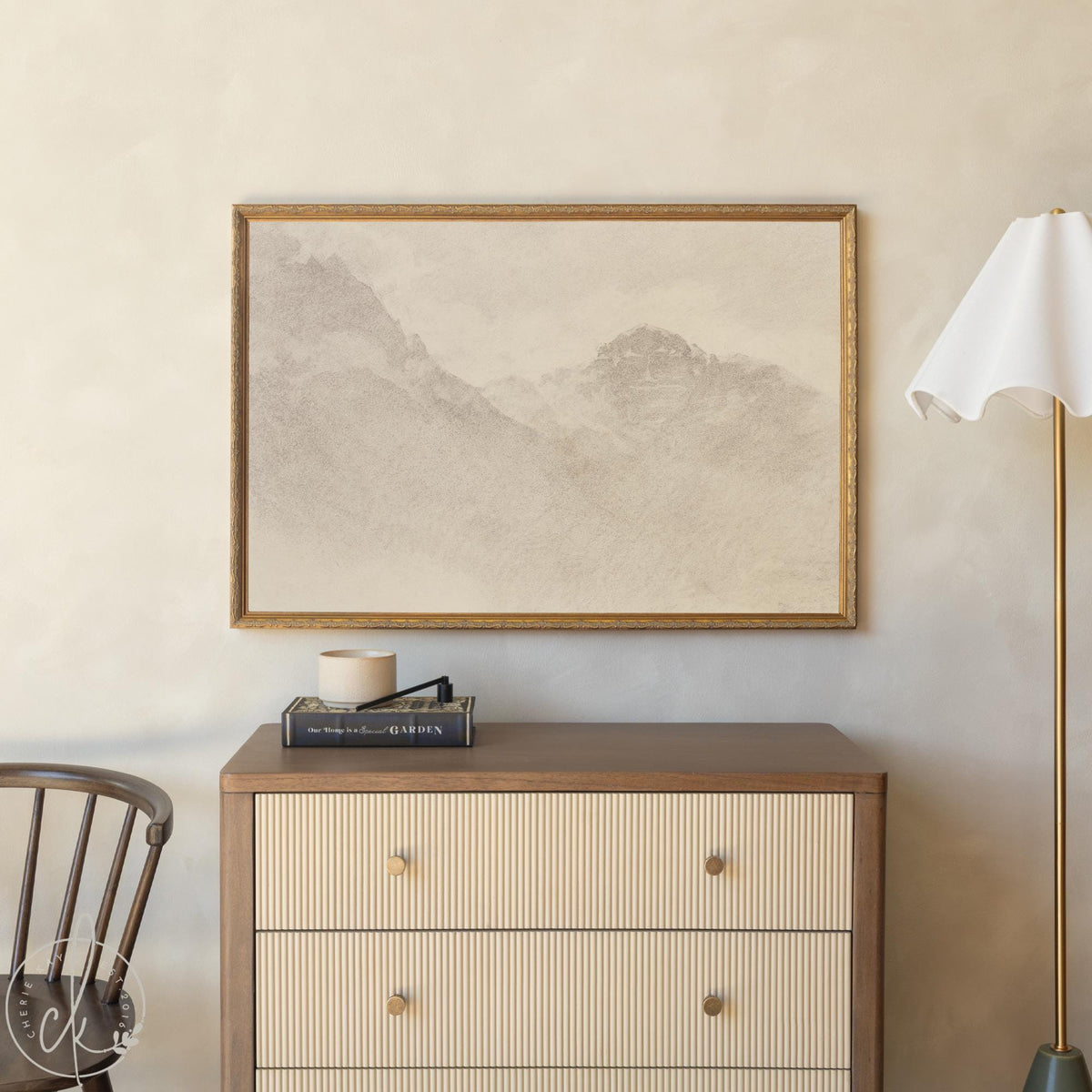 Scripture Wall Decor | Framed Mountain Landscape Art | Christian Artwork | N23