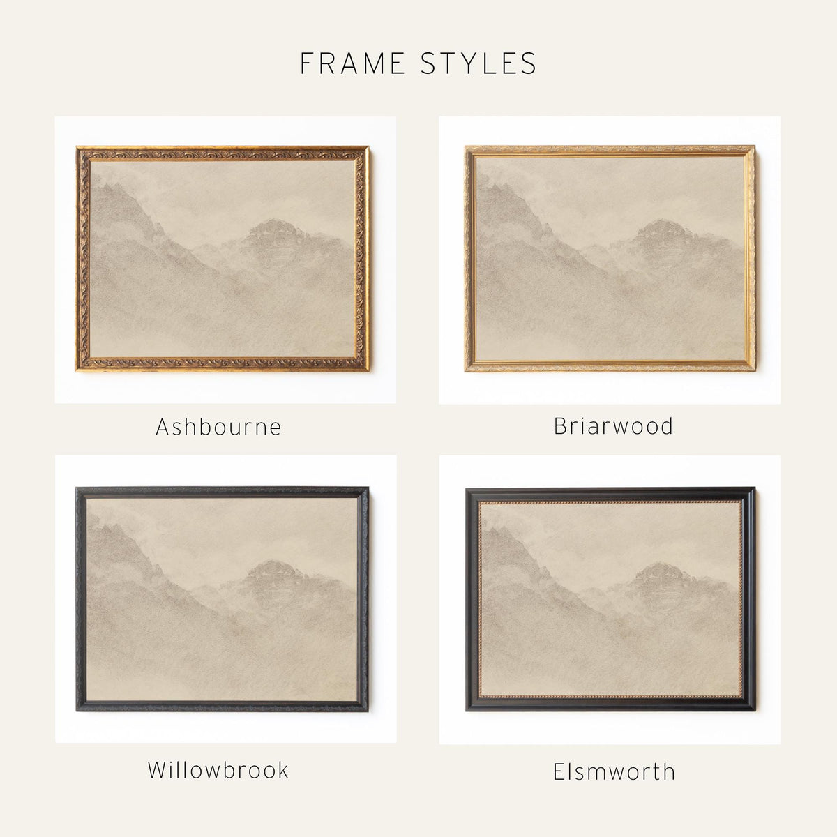 Scripture Wall Decor | Framed Mountain Landscape Art | Christian Artwork | N23