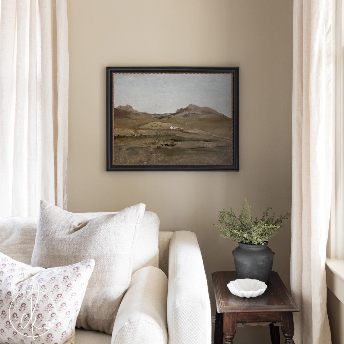 Large Scripture Wall Art | 2 Timothy 1:7 Framed Canvas | Christian Mountain Landscape Decor | N29