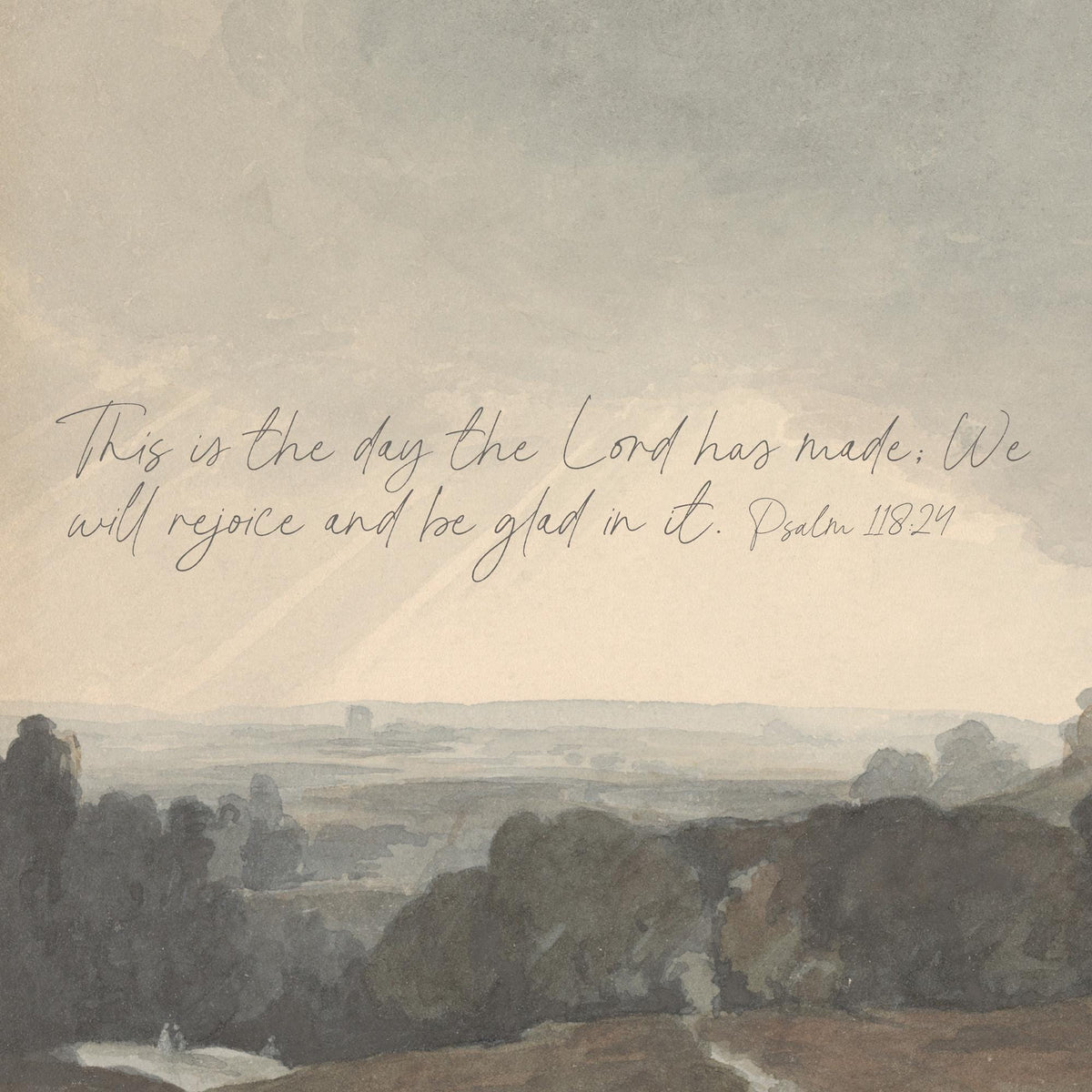 Framed Landscape Art | Psalm 118:24 Christian Wall Decor | N35