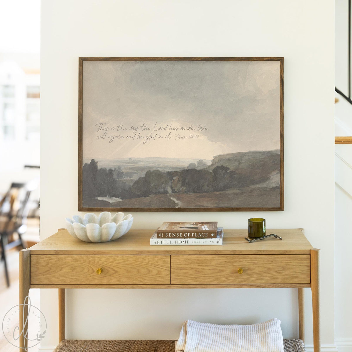 Framed Landscape Art | Psalm 118:24 Christian Wall Decor | N35