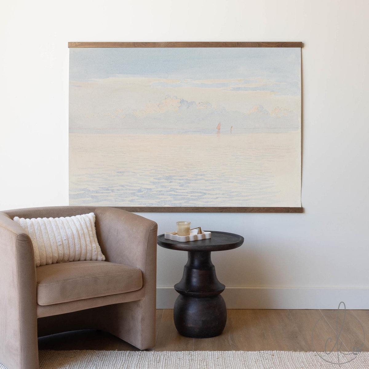 Large Coastal Wall Art Canvas Tapestry | Seascape Ocean Wall Hanging | T117
