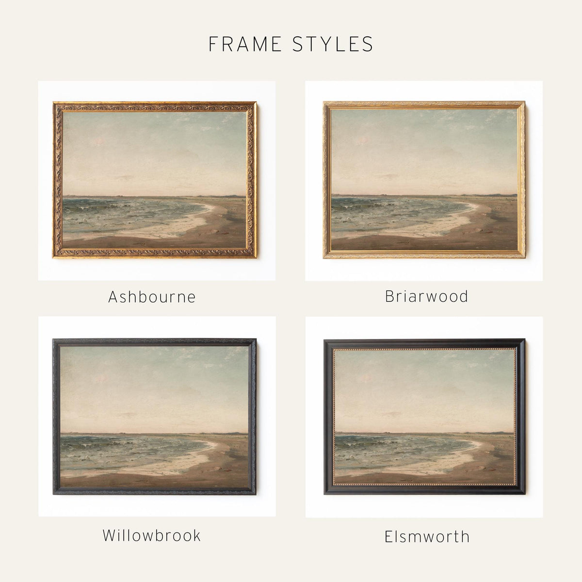 Beach Landscape Painting | Isaiah 43:2 Scripture Wall Art | N20