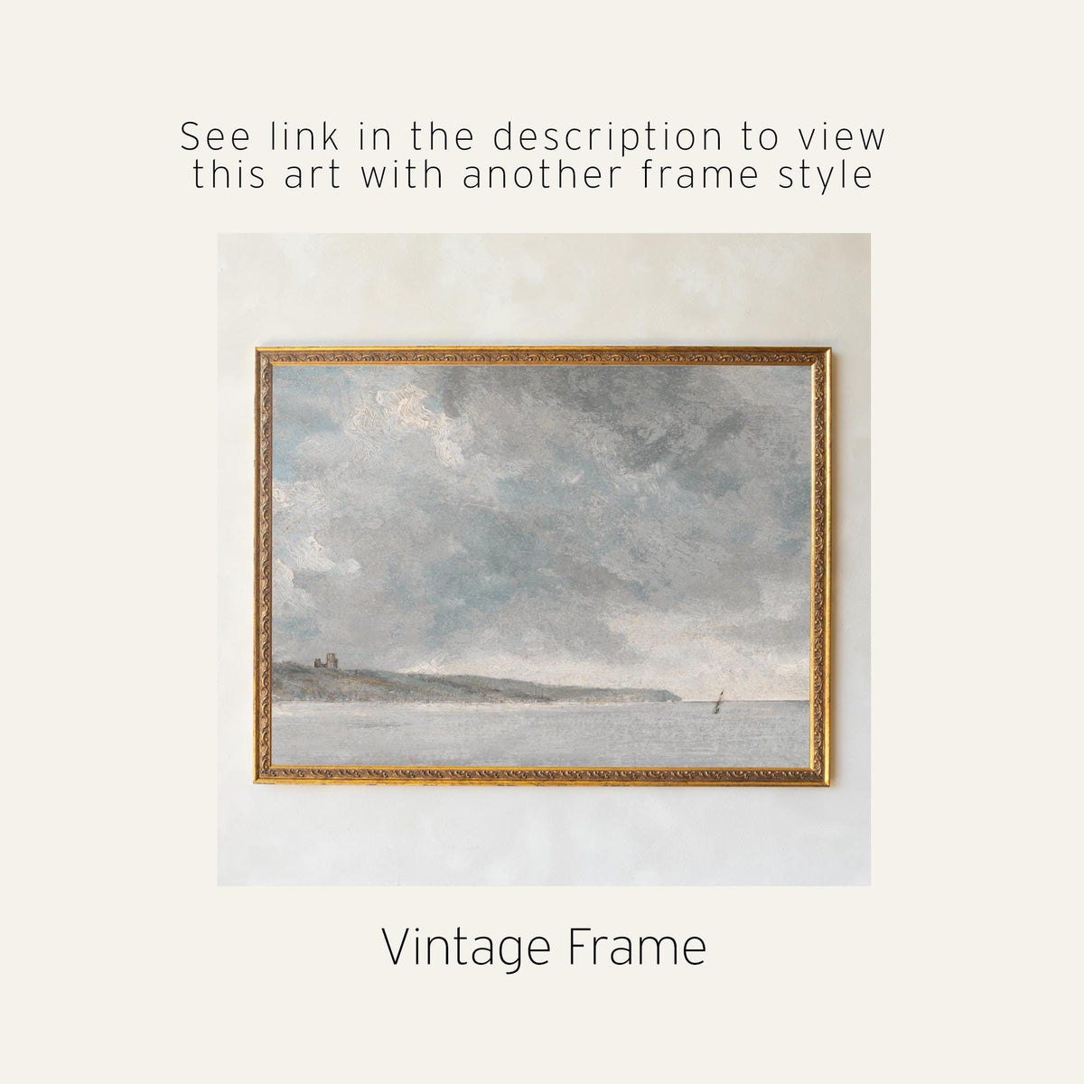 Coastal Art | Large Seascape Wall Hanging | Ocean Landscape Canvas Decor | T122