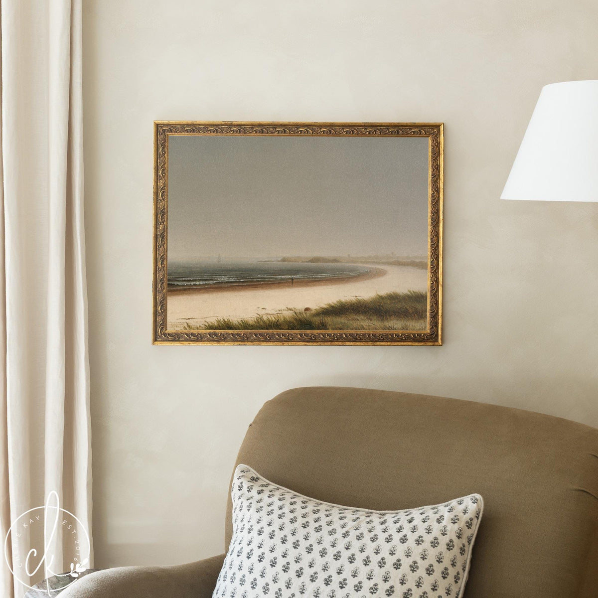 Beach Landscape Wall Art | Framed Coastal Painting | N17
