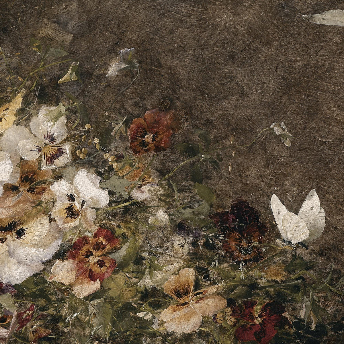 Floral Canvas Wall Art | Large Vintage Flower Painting | Botanical Still Life Decor | T115