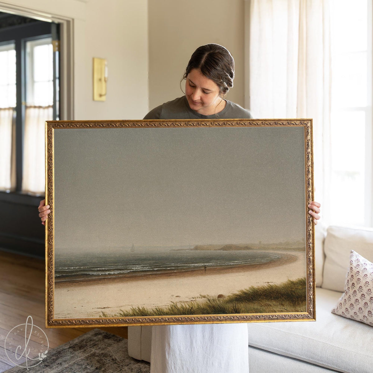 Beach Landscape Wall Art | Framed Coastal Painting | N17