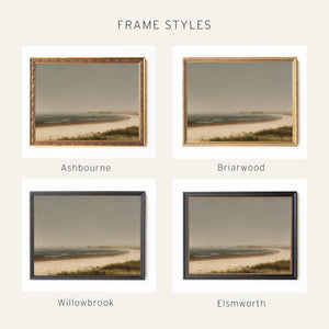 Beach Landscape Wall Art | Framed Coastal Painting | N17