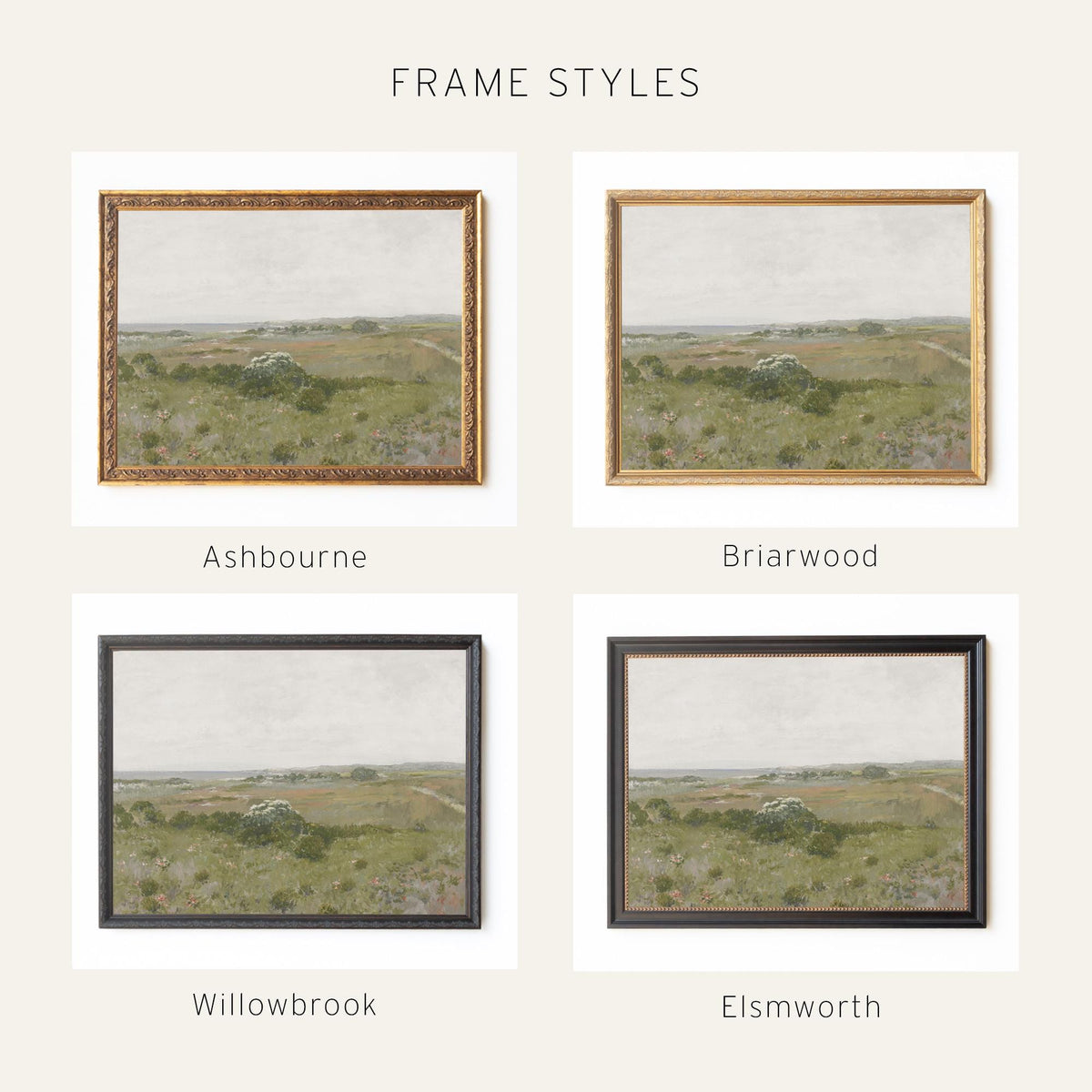 Bible Verse Wall Decor | Large Framed Christian Landscape Art | N38