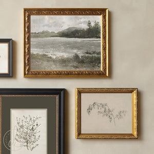 Vintage Framed Prints Set of 5 | Botanical Gallery Wall Art | Gold Frame Nature Decor | G45