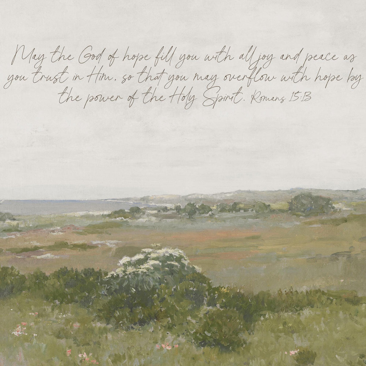 Scripture Wall Decor | Framed Landscape Canvas Art | Christian Home Decor | N38