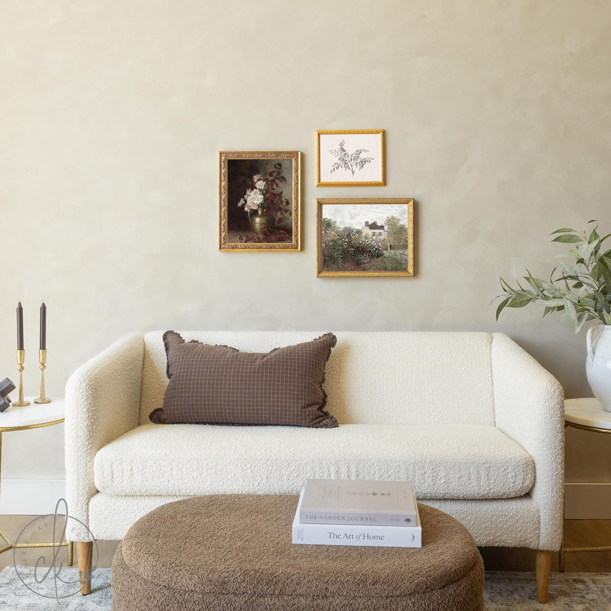 Vintage Floral Wall Art | Framed Flower Prints Gallery Set | Botanical Wall Decor | G16