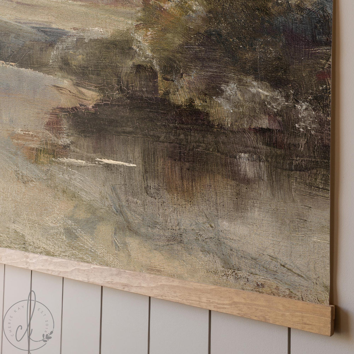 Abstract Landscape Art | Large Canvas Wall Tapestry | Oversized Neutral Decor | T96