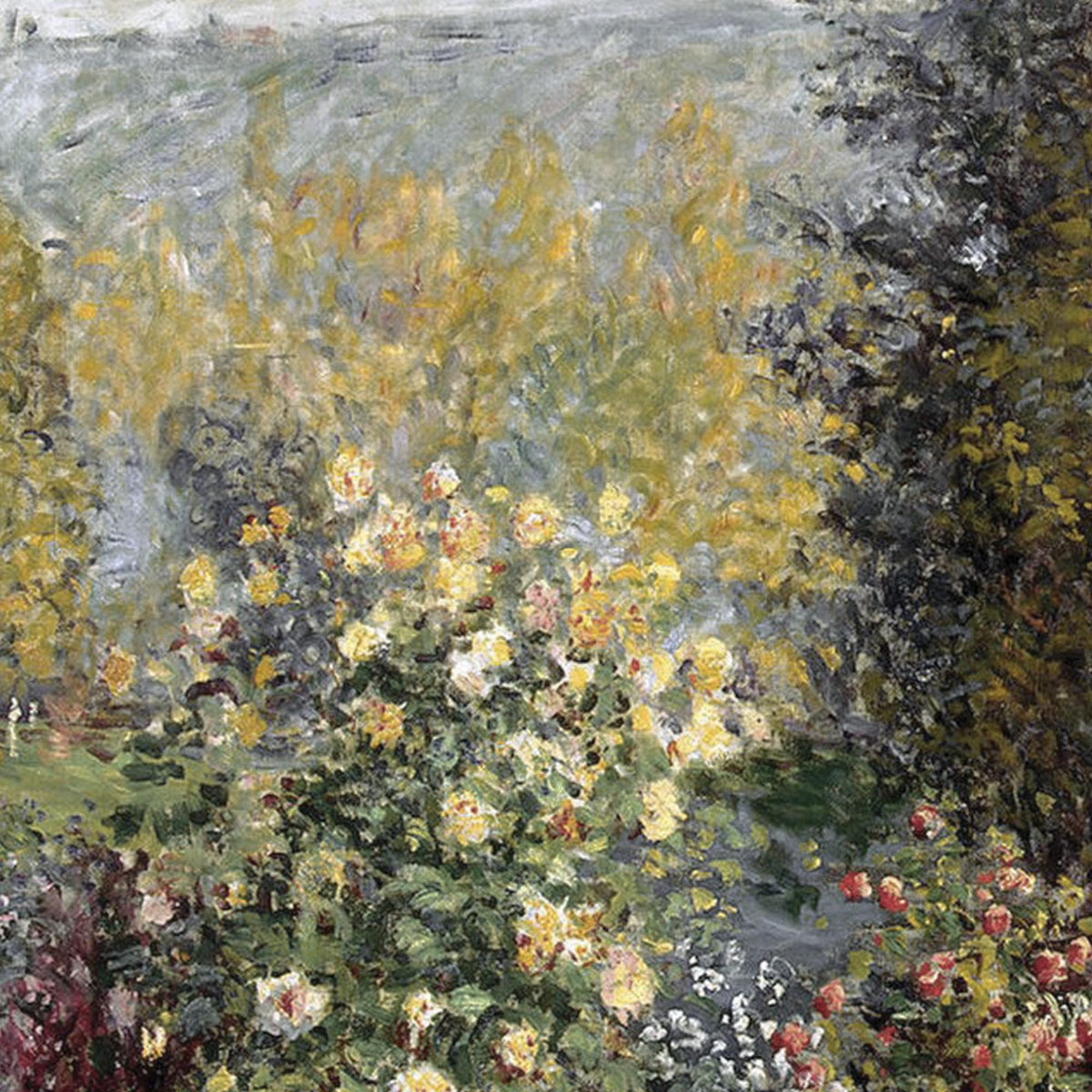 Monet Garden Painting | Corner of the Garden at Montgeron | Gold Framed Wall Art | N154