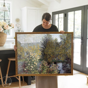 Monet garden painting Corner of the Garden at Montgeron in ornate gold frame