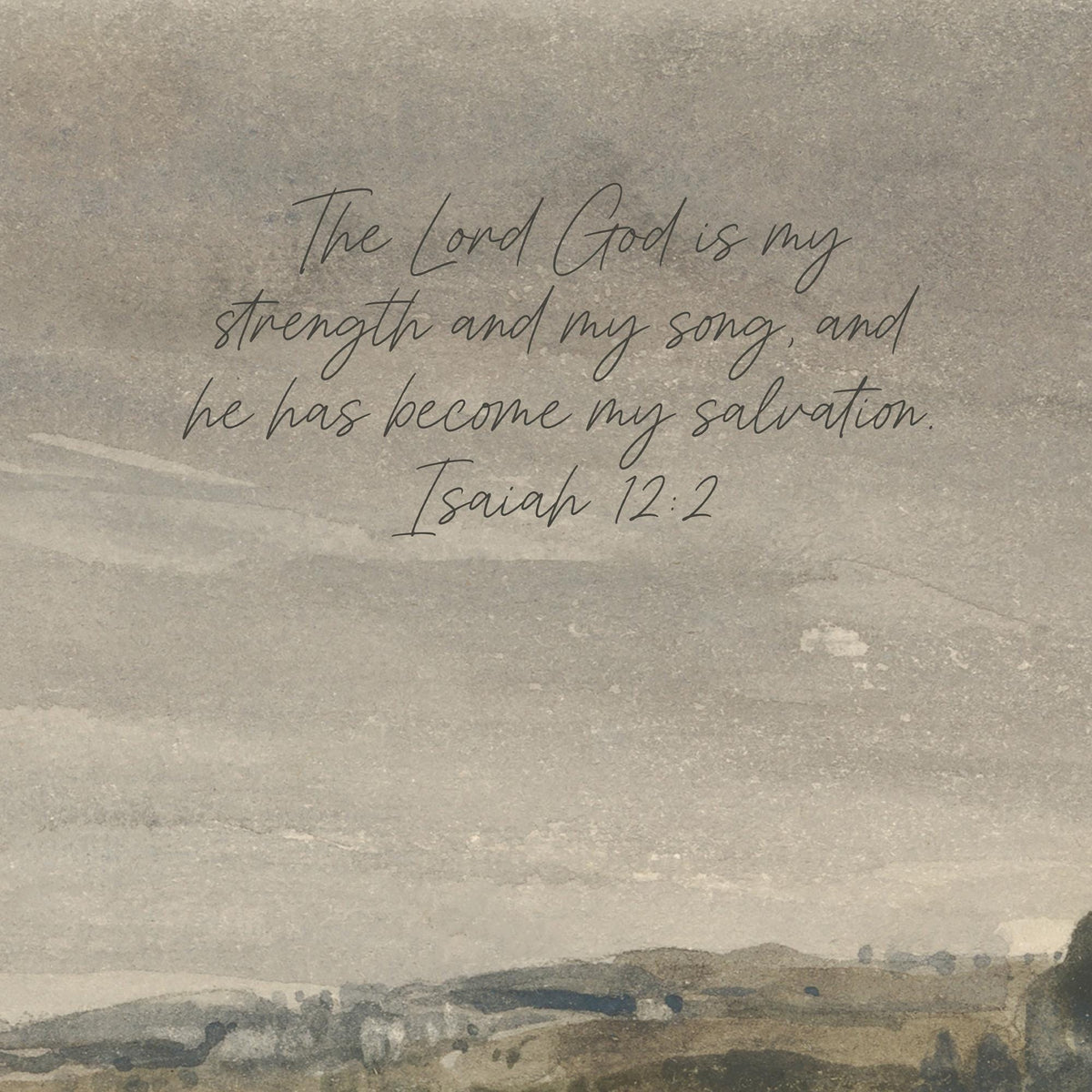 4Christian Tapestry Isaiah 12:2 | Vintage Scripture Wall Art | Large Canvas Wall Hanging | T98