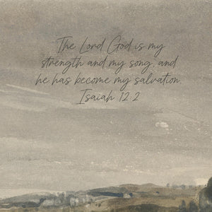 4Christian Tapestry Isaiah 12:2 | Vintage Scripture Wall Art | Large Canvas Wall Hanging | T98