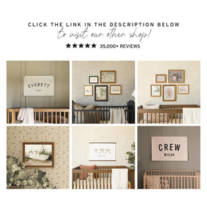 Embroidered Wall Art | Family Name Sign in Ornate Gold Frame | Personalized Newlywed Gift