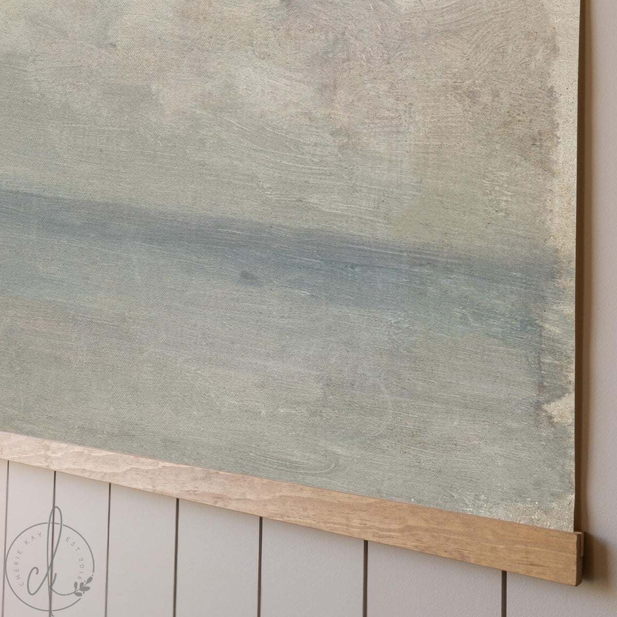 Cloudy Sky Painting | Ocean Seascape Canvas Tapestry | Vintage Coastal Wall Hanging | T128
