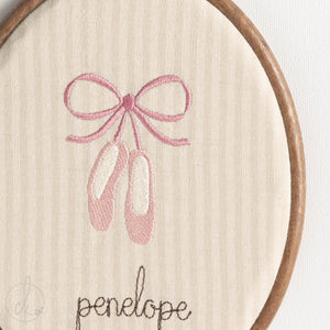 Ballerina Nursery Decor | Embroidery Hoop Art | Personalized Ballet Name Sign | E7