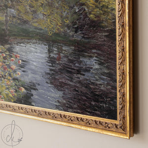 Monet Garden Painting | Corner of the Garden at Montgeron | Gold Framed Wall Art | N154