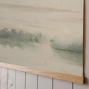 Sailboat Canvas Art | Romans 8:28 Vintage Watercolor Wall Tapestry | Large Christian Lake Banner | T134