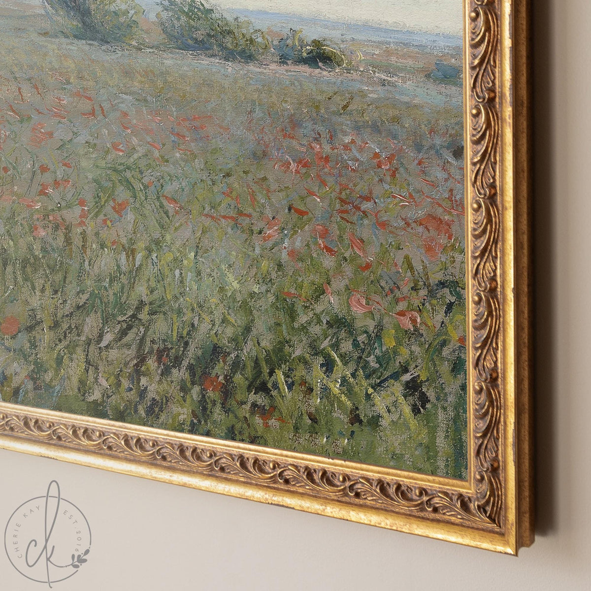 Impressionist Landscape Art | Claude Monet Poppy Field | Framed Christian Wall Decor | N113