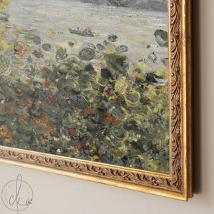 Flower Beds at Vetheuil | Monet Framed Print | Gold Framed Wall Art | N201