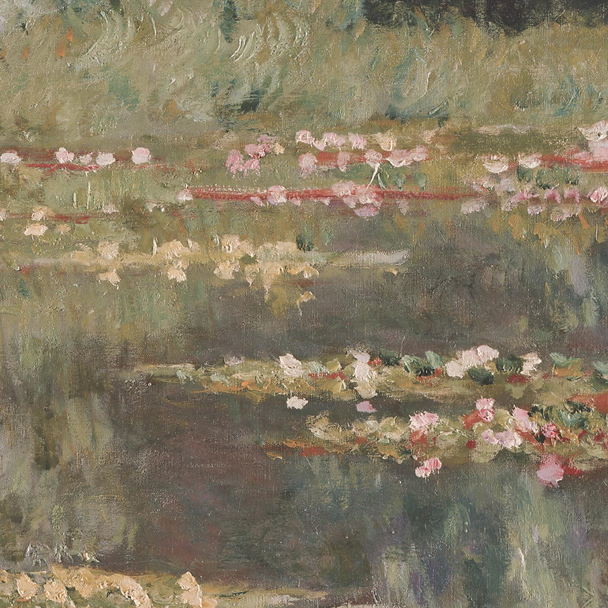 Monet Water Lilies Print | Gold Framed Impressionist Art | Lily Pond Wall Decor | N106
