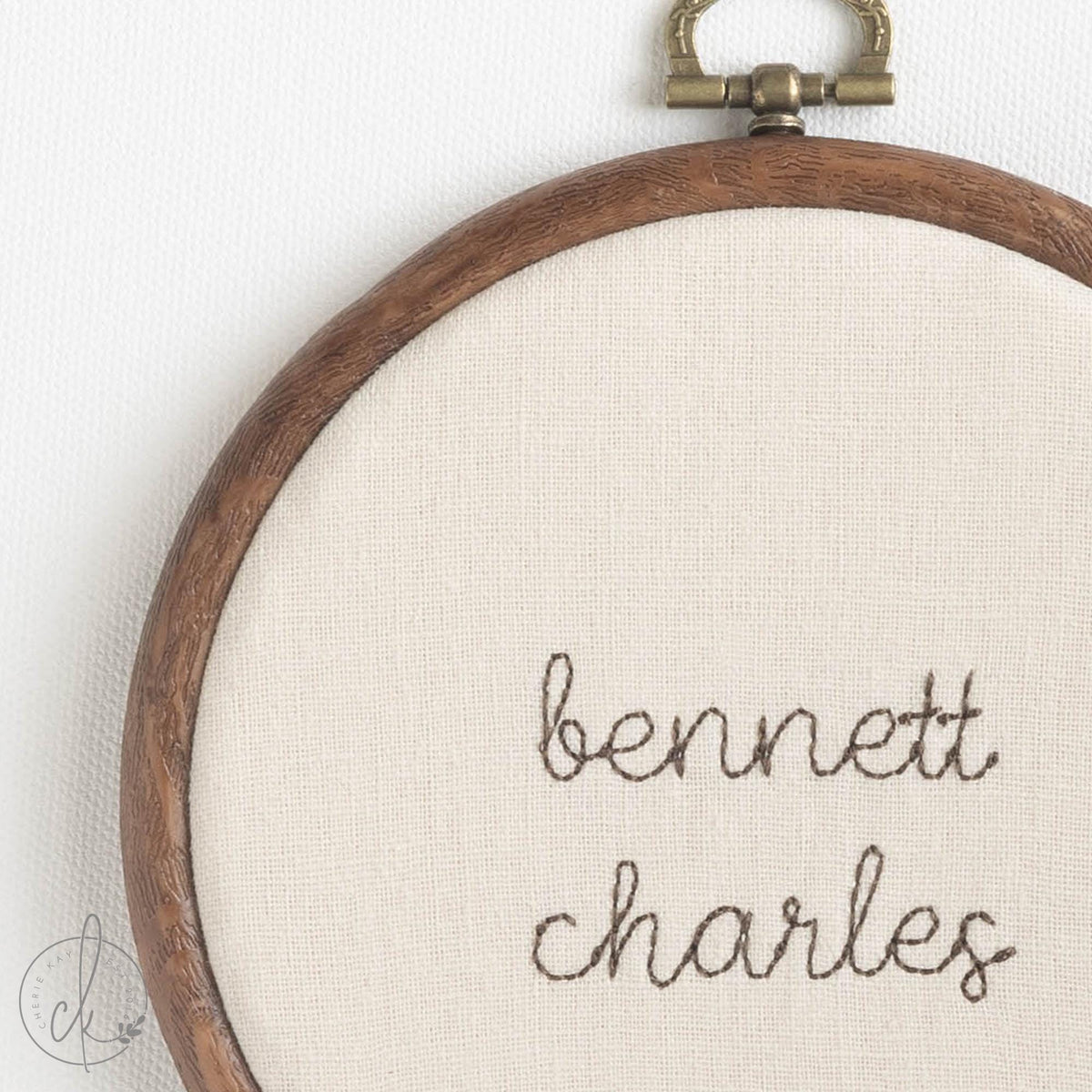 Personalized Nursery Decor | Embroidered Name Sign Hoop | New Baby Gift | E2