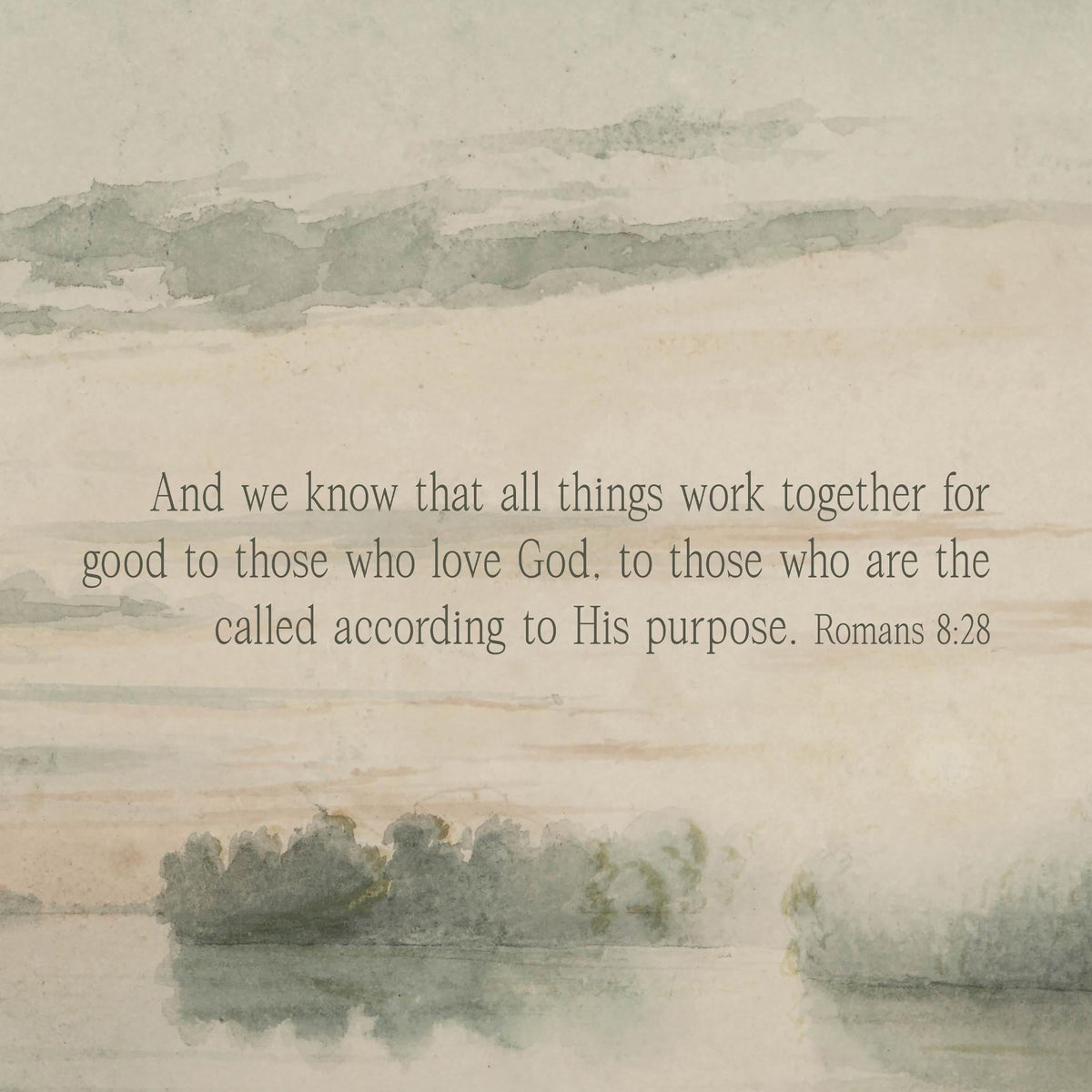 Sailboat Canvas Art | Romans 8:28 Vintage Watercolor Wall Tapestry | Large Christian Lake Banner | T134