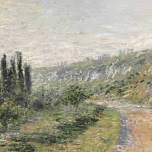 French Impressionist Art | Monet La Route de Vetheuil | Framed Canvas Landscape Wall Decor | N216